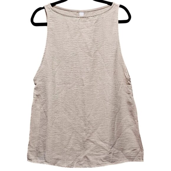 Musera Tops - Musera Beige Sleeveless Tank Top With Side Slits Size Small